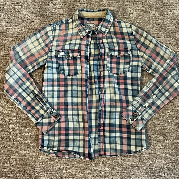 Burton Plaid button up shirt, size small - Picture 1 of 3